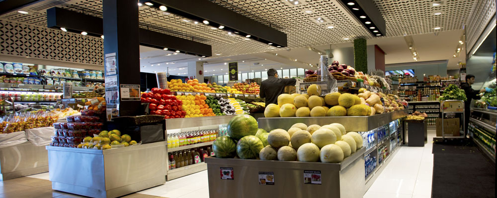 Fruit & Veg section of supermarket